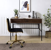 Verster Oak & Black Finish Desk Model 93092 By ACME Furniture